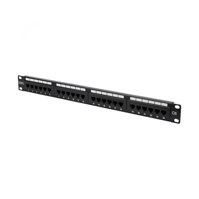 Патч-панель Digitus 19" 24хRJ-45 UTP cat. 6 в сборе (DN-91624U)