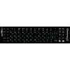 Наклейка на клавиатуру Grand-X 68 keys Cyrillic green, Latin white (GXDPGW)