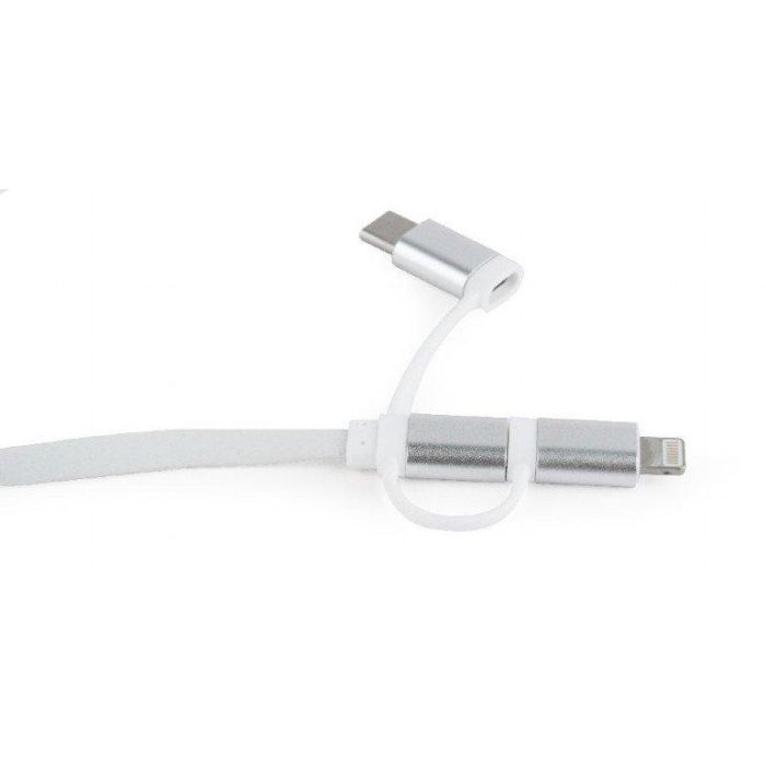 Дата кабель USB 2.0 AM to Lightning + Micro 5P + USB-C 1.0m Cablexpert (CC-USB2-AMLM32-1M-W) зображення 3