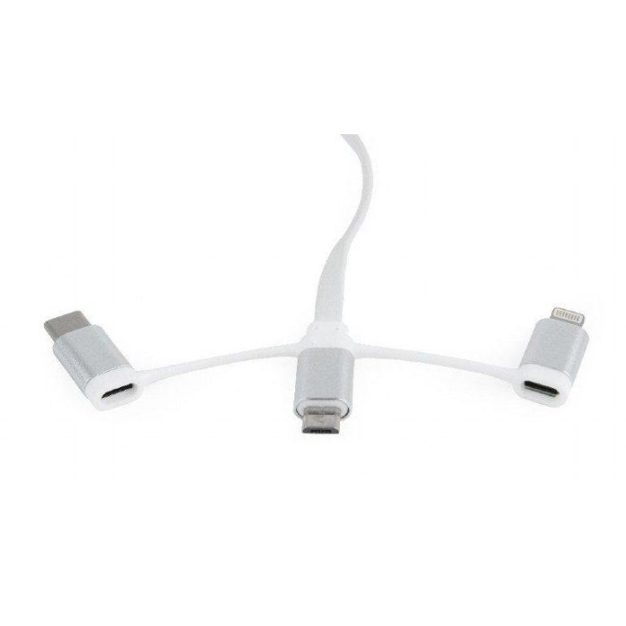 Дата кабель USB 2.0 AM to Lightning + Micro 5P + USB-C 1.0m Cablexpert (CC-USB2-AMLM32-1M-W) зображення 4