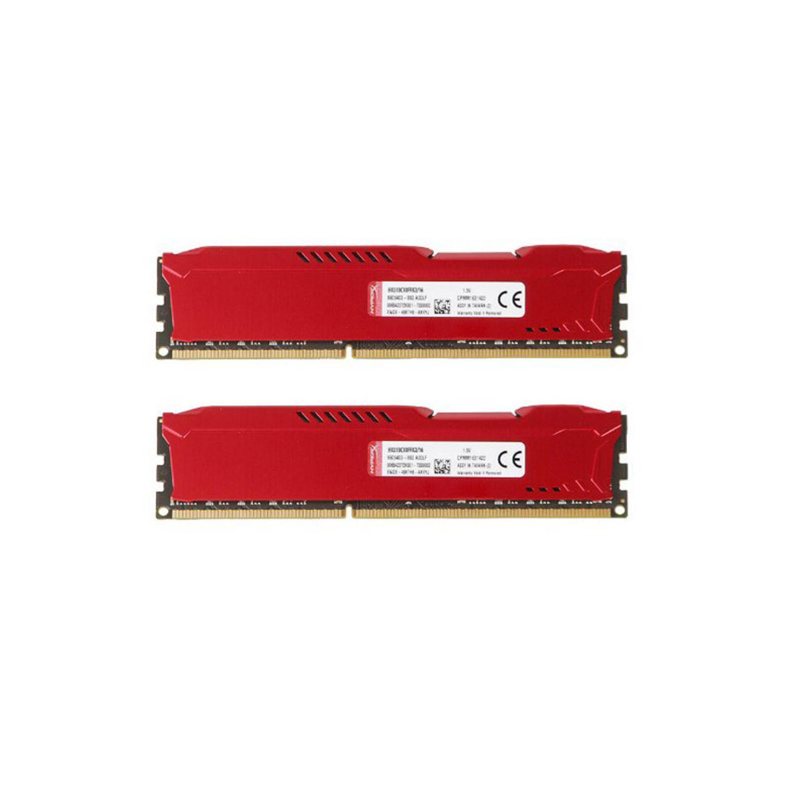 Модуль памяти для компьютера DDR4 16GB (2x8GB) 3466 MHz HyperX FURY Red Kingston Fury (ex.HyperX) (HX434C19FR2K2/16) изображение 4