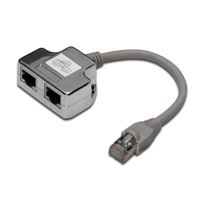 Розгалужувач Digitus витой пары, STP, cat.5e, 1x2RJ-45 (DN-93904)