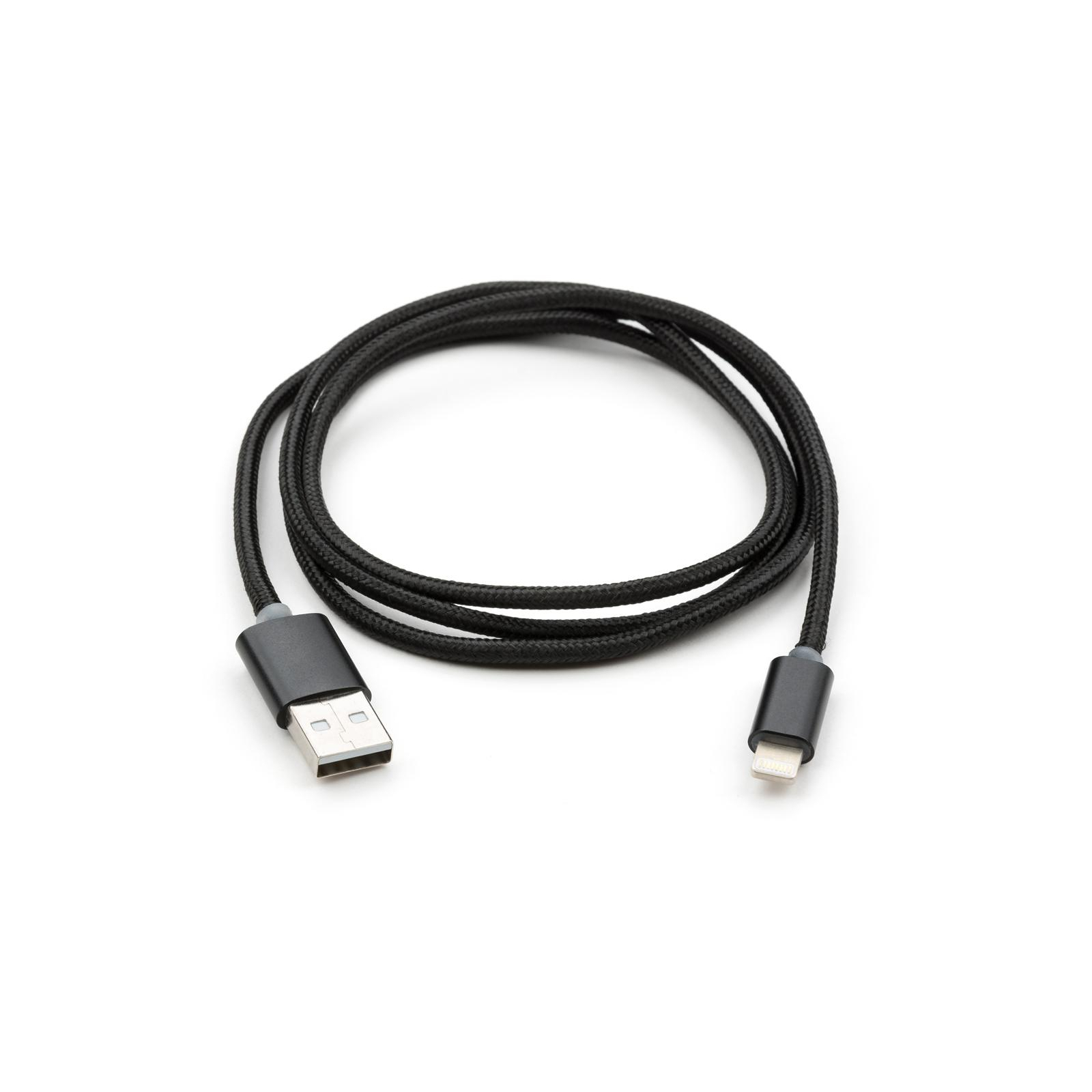 Дата кабель USB 2.0 AM to Lightning 1m LED black Vinga (VCPDCLLED1BK) зображення 2