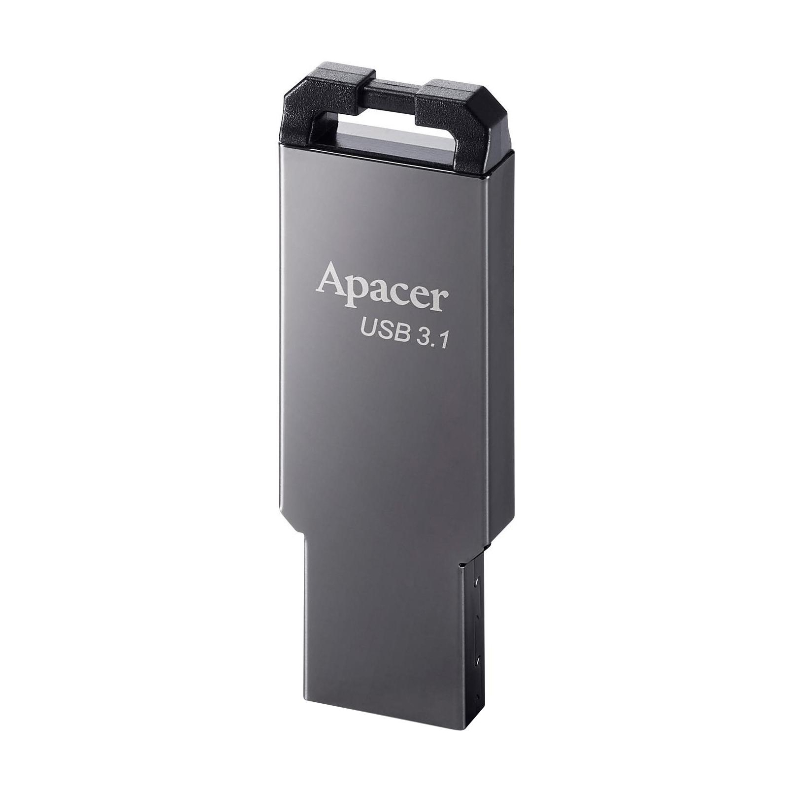 USB флеш накопитель Apacer 64GB AH360 Ashy USB 3.1 Gen1 (AP64GAH360A-1) изображение 2