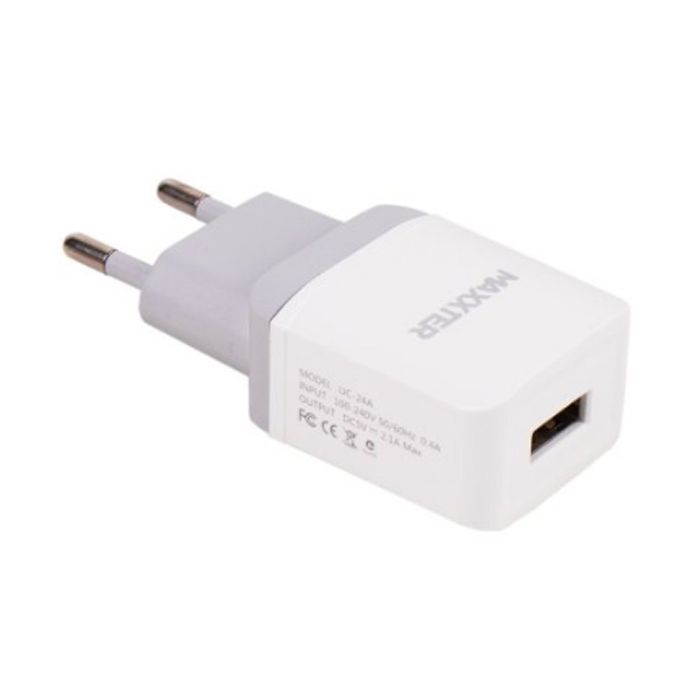 Зарядний пристрій Maxxter 1 USB, 5V/2.1A (UC-24A)