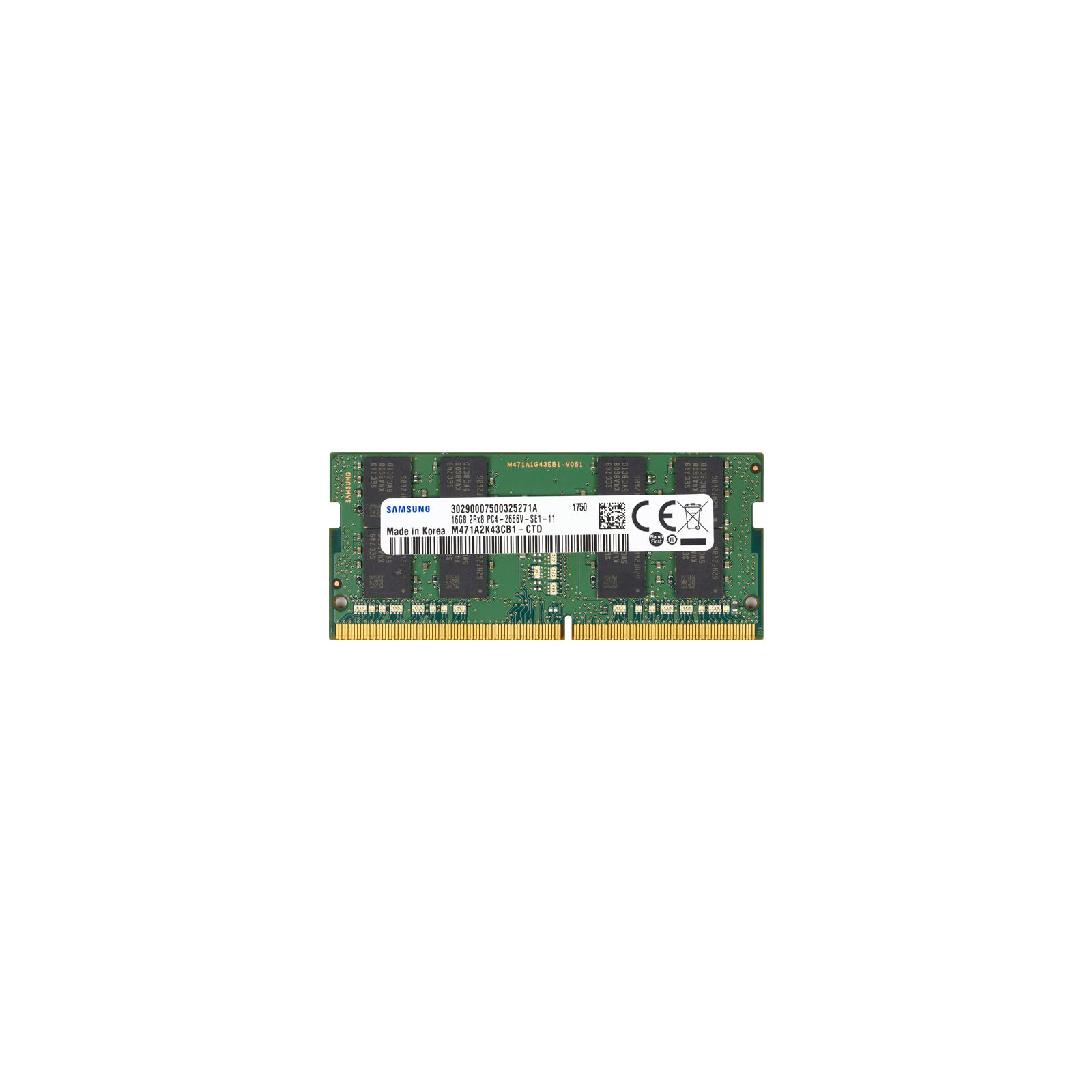 Модуль памяти для ноутбука SoDIMM DDR4 16GB 2666 MHz Samsung (M471A2K43CB1-CTD)