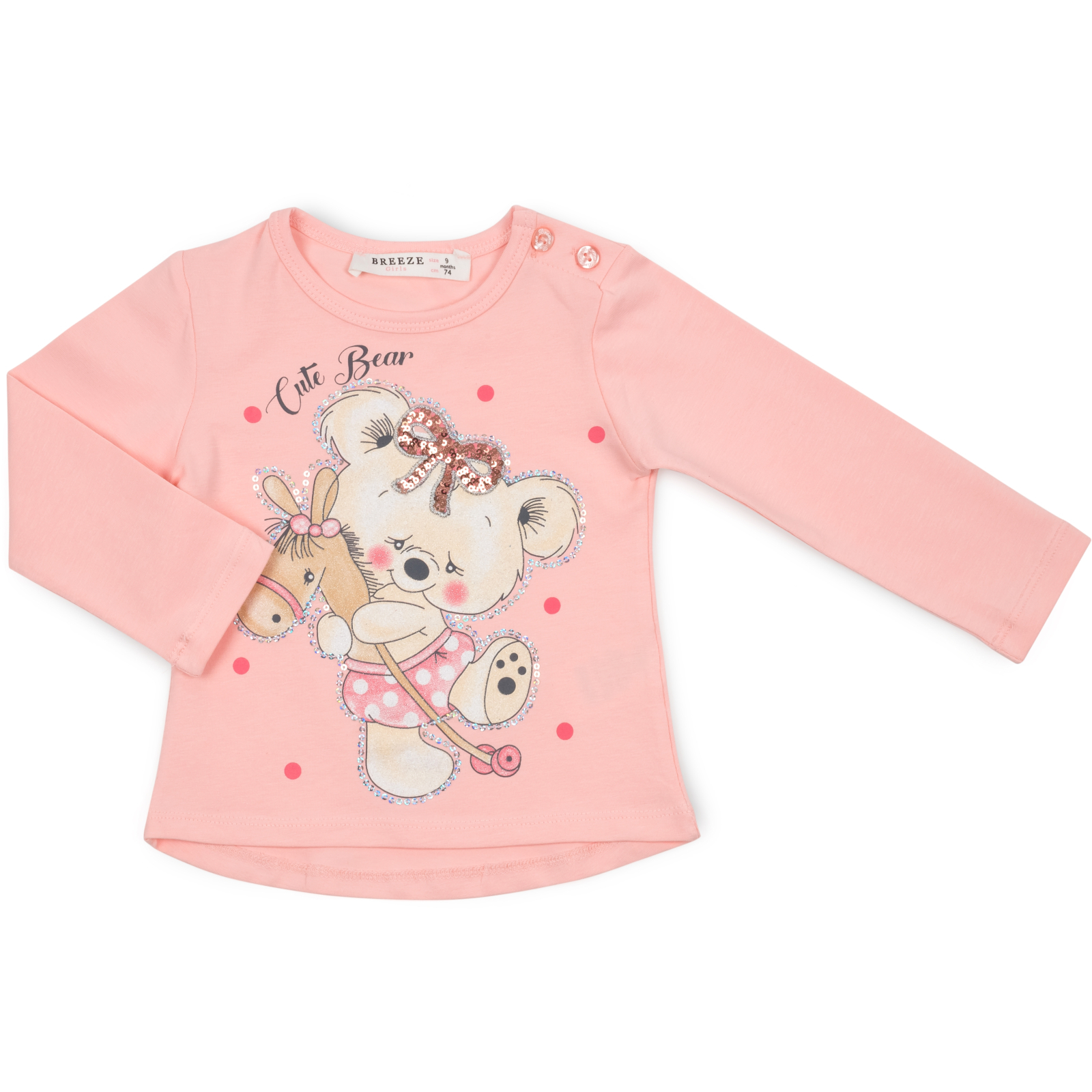Набор детской одежды Breeze с мишкой (13298-74G-peach) изображение 2