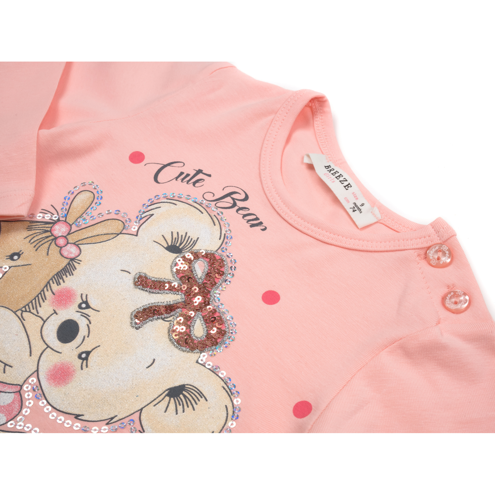 Набір дитячого одягу Breeze з ведмедиком (13298-80G-peach) зображення 7