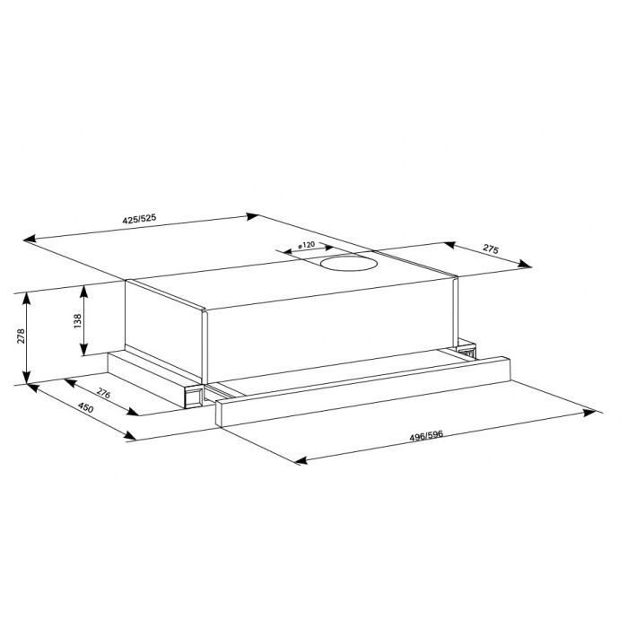 Витяжка кухонна Eleyus LOTUS 470 60 BG (LOTUS47060BG) зображення 9