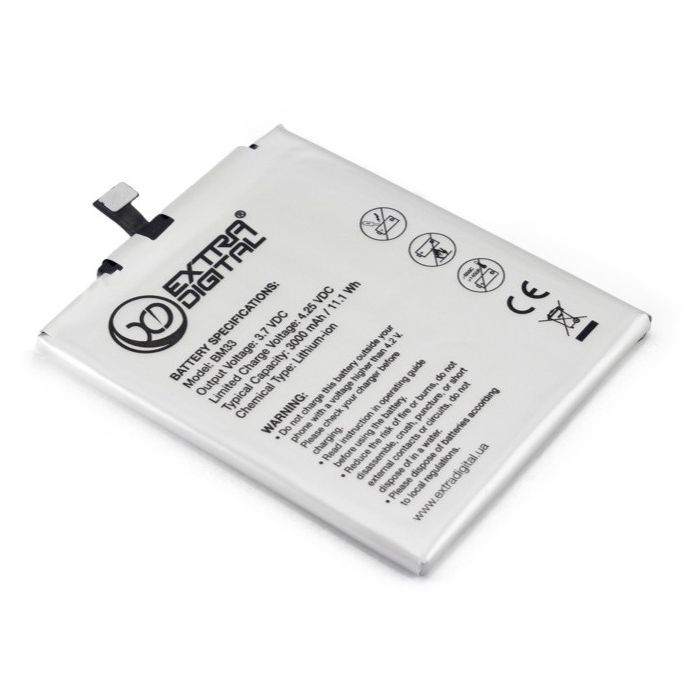 Аккумуляторная батарея Extradigital Xiaomi M4i (BM33) 3000 mAh (BMX6445) изображение 3