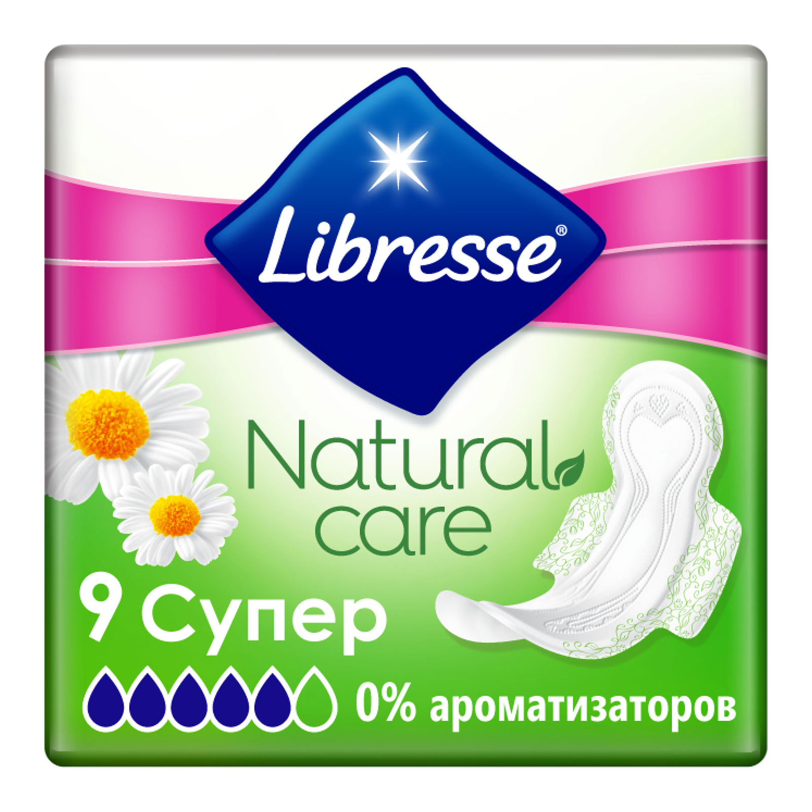 Гигиенические прокладки Libresse Natural Care Ultra Clip Super 9 шт (7322540523744)