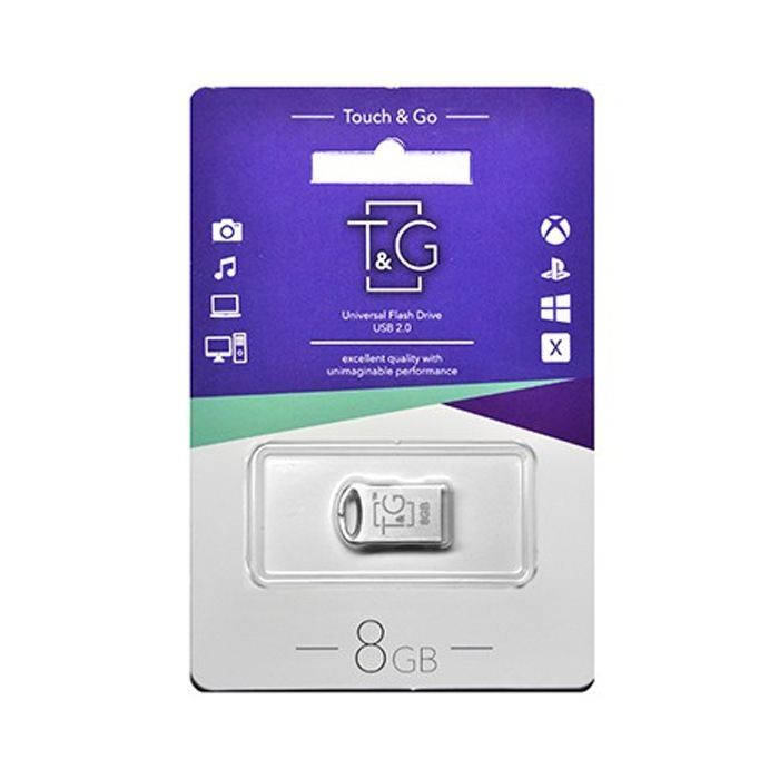 USB флеш накопитель T&G 8GB 105 Metal Series Silve USB 2.0 (TG105-8G) изображение 2