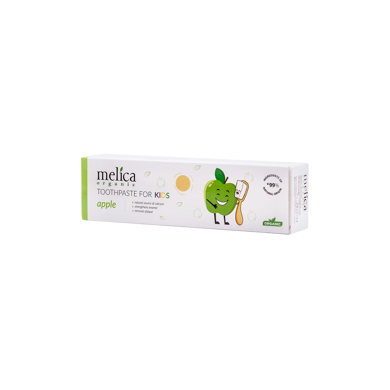 Дитяча зубна паста Melica Organic Яблуко 100 мл (4770416003600)