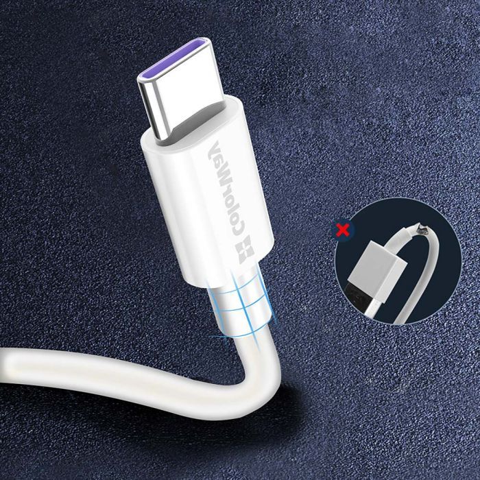 Дата кабель USB 2.0 AM to USB-C 1.0m 5A white ColorWay (CW-CBUC019-WH) зображення 9