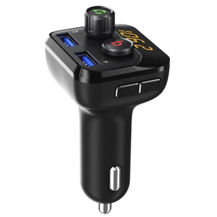 FM модулятор Grand-X 98GRX MegaBass, Bluetooth V5.0 MicroSD, 2USB , MegaBass, han (98GRX) зображення 2