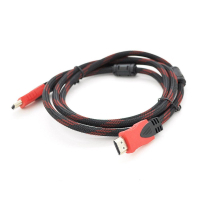 Photos - Cable (video, audio, USB) MERLION Кабель мультимедійний HDMI to HDMI 10.0m v1.4, OD-7.4mm Black/RED 