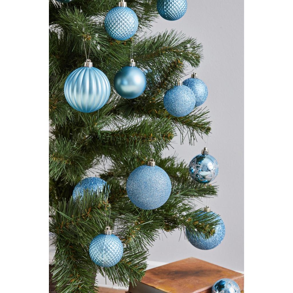 Ялинкова іграшка ColorWay Merry Christmas mix 16шт (8см) LIGHT BLUE_OEM (CW-MCB816LB_OEM) зображення 6