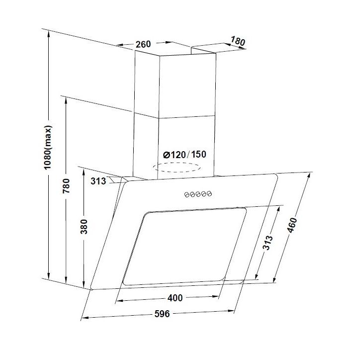 Витяжка кухонна Pyramida NR 60 PK WHITE зображення 10