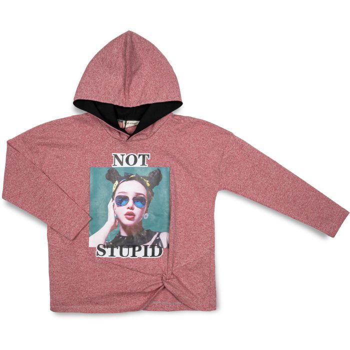 Кофта дитяча RG "NOT STUPID" (3111-122G-red)