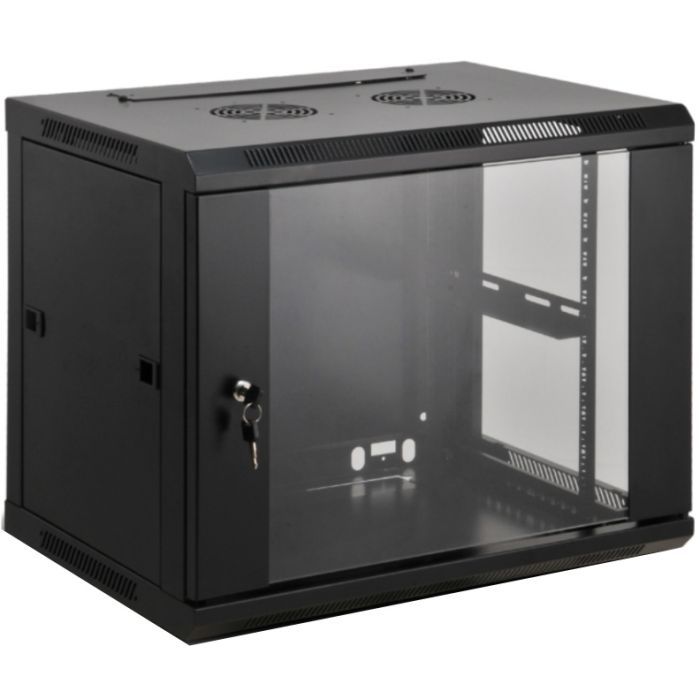 Шкаф настенный Kingda 15U 19" 600x600 RAL9004 (KD-007-6615)