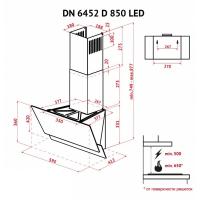 Витяжка кухонна Perfelli DN 6452 D 850 GR LED зображення 11