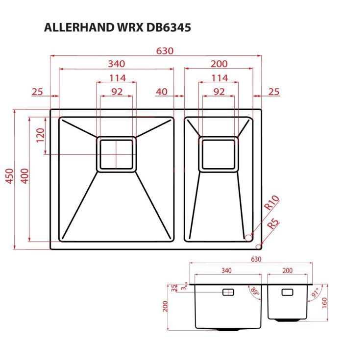 Мийка кухонна Weilor ALLERHAND WRX DB6345 зображення 9