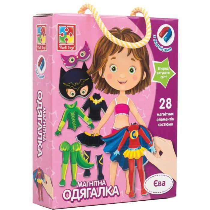 Розвиваюча іграшка Vladi Toys Магнітна одевалка Єва, укр. (VT3702-08)