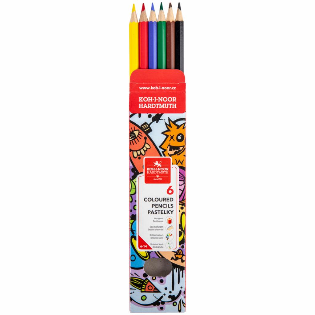 Олівці кольорові Koh-i-Noor Teenage 6 кольорів (3551) зображення 2