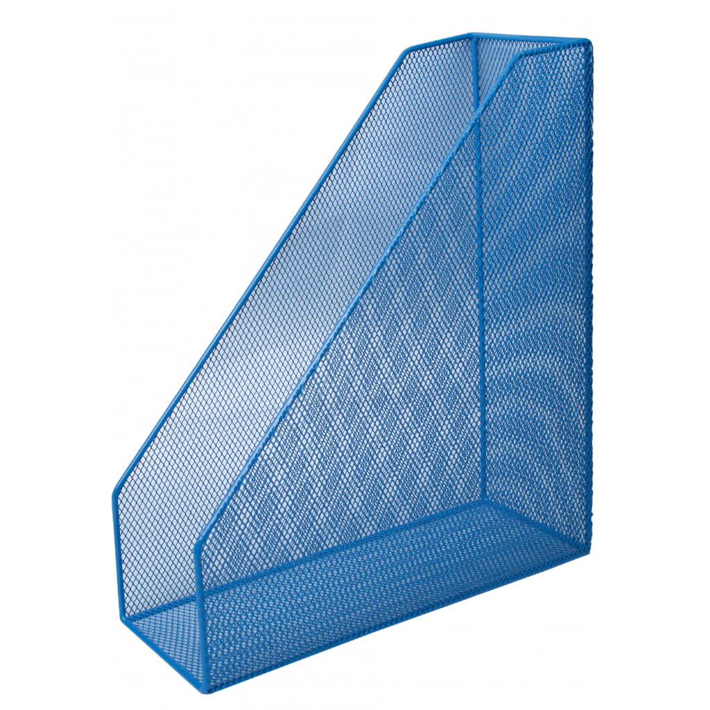 Лоток для бумаг Buromax вертикальный, металлический, синий (BM.6260-02)