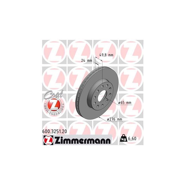 Тормозной диск ZIMMERMANN 600.3251.20
