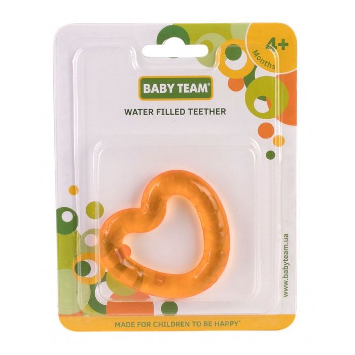 Прорезыватель Baby Team с гелем (4005_оранж,сердечко) изображение 2