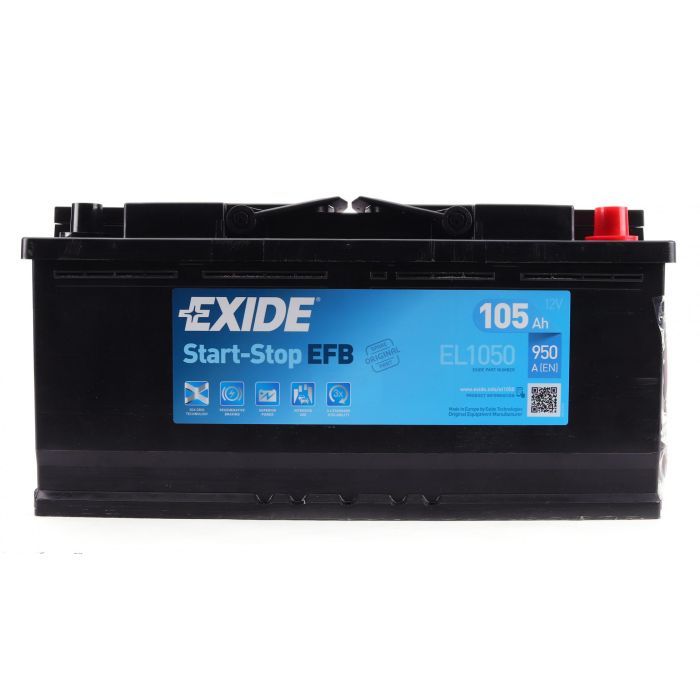 Аккумулятор автомобильный EXIDE START-STOP EFB 105A (EL1050) изображение 2