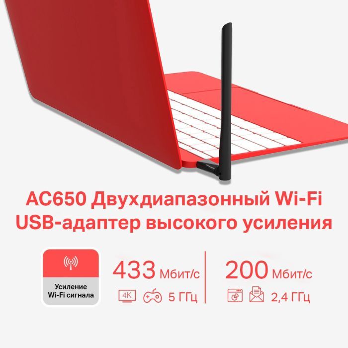 Сетевая карта Wi-Fi Mercusys MU6H изображение 5
