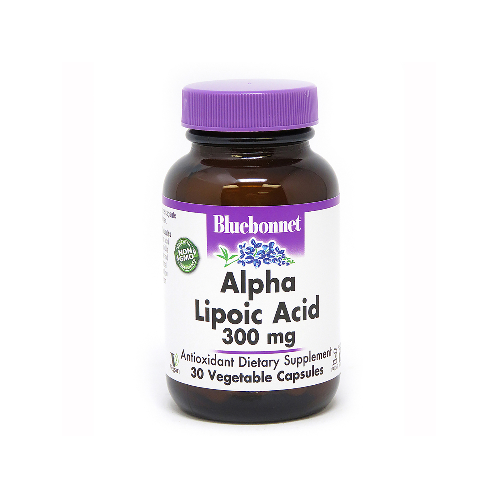 Антиоксидант Bluebonnet Nutrition Альфа-ліпоєва кислота 300 мг, 30 рослинних капсул (BLB0853)