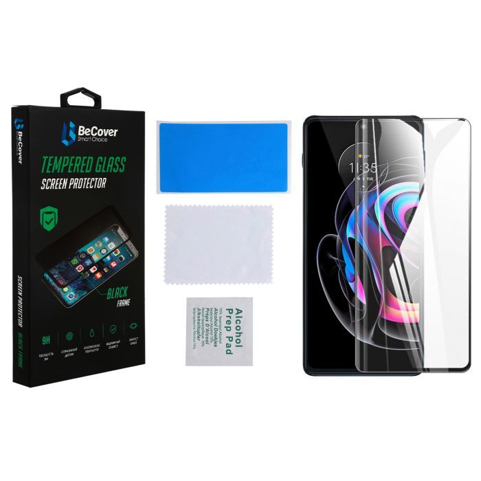 Стекло защитное BeCover Motorola Moto Edge 20 Lite Black (706898) изображение 2