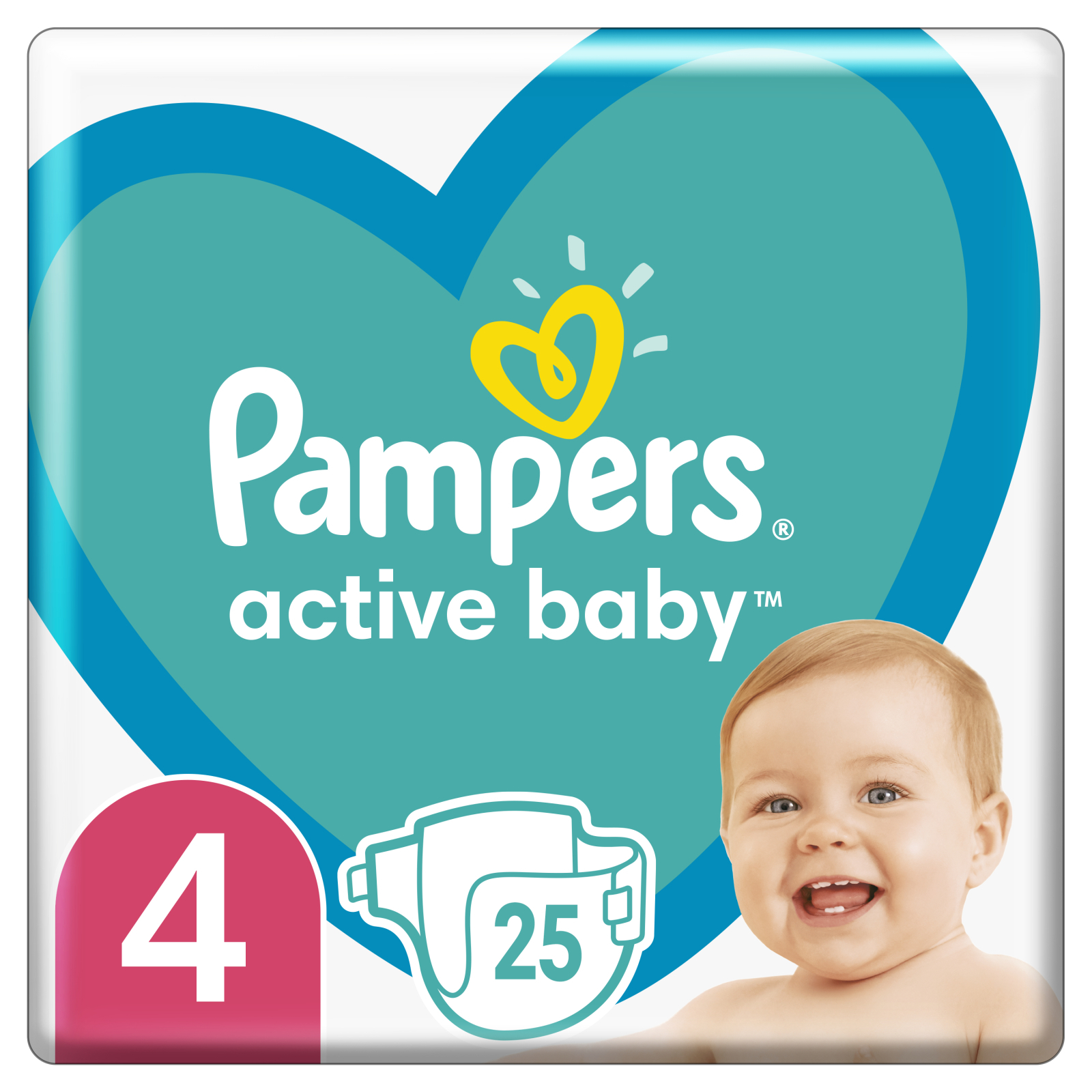 Подгузники Pampers Active Baby Maxi Размер 4 (9-14 кг) 25 шт (8001841630809)