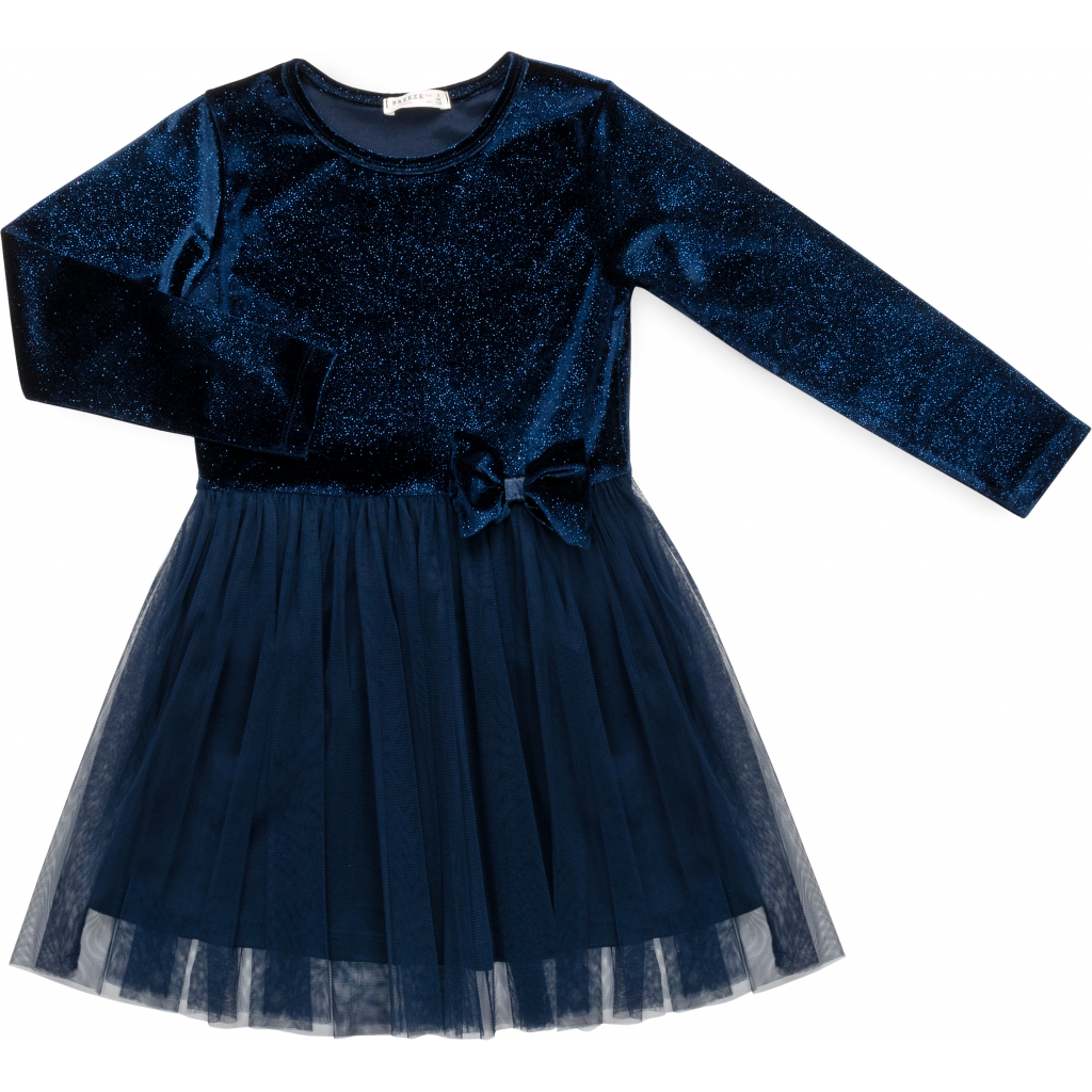 Платье Breeze велюровое с фатиновой юбкой (16968-164G-blue)