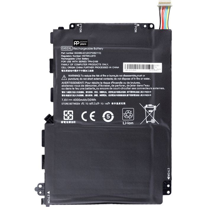 Аккумулятор для ноутбука HP Pavilion X2 12 (GI02XL) 7.6V 4000mAh PowerPlant (NB461738)