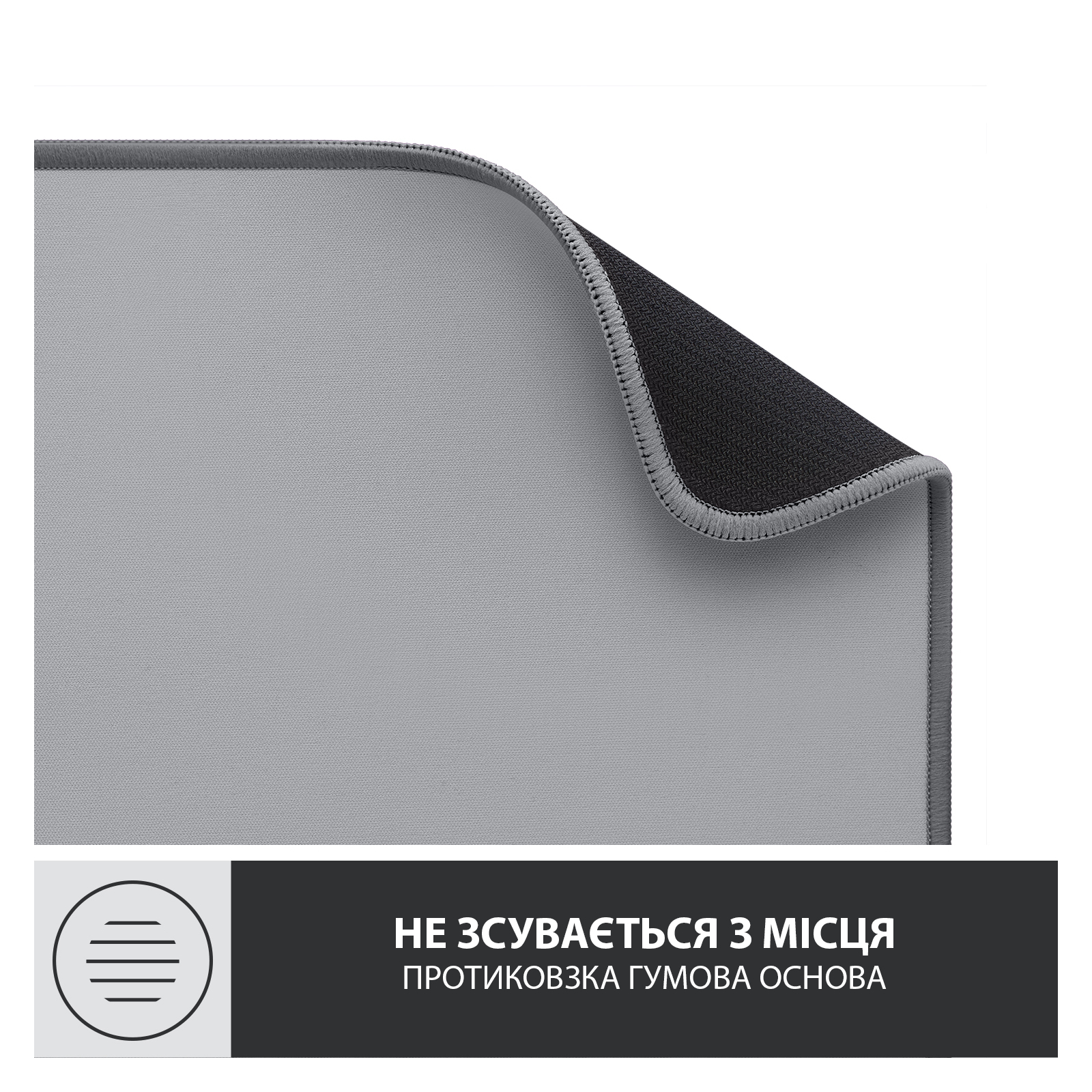 Килимок для мишки Logitech Desk Mat Studio Series Mid Grey (956-000052) зображення 7