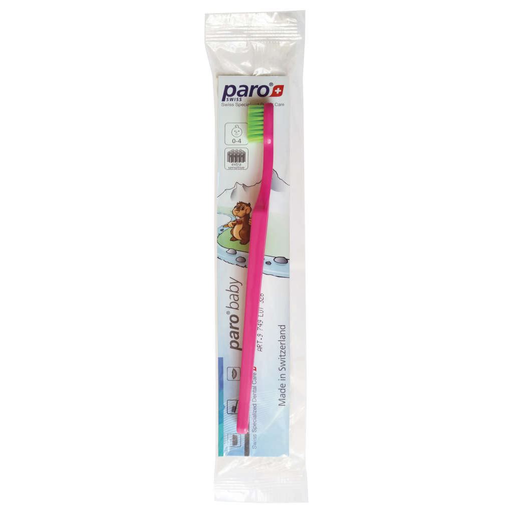 Детская зубная щетка Paro Swiss Baby Esro AG мягкая розовая (7.9749/2)