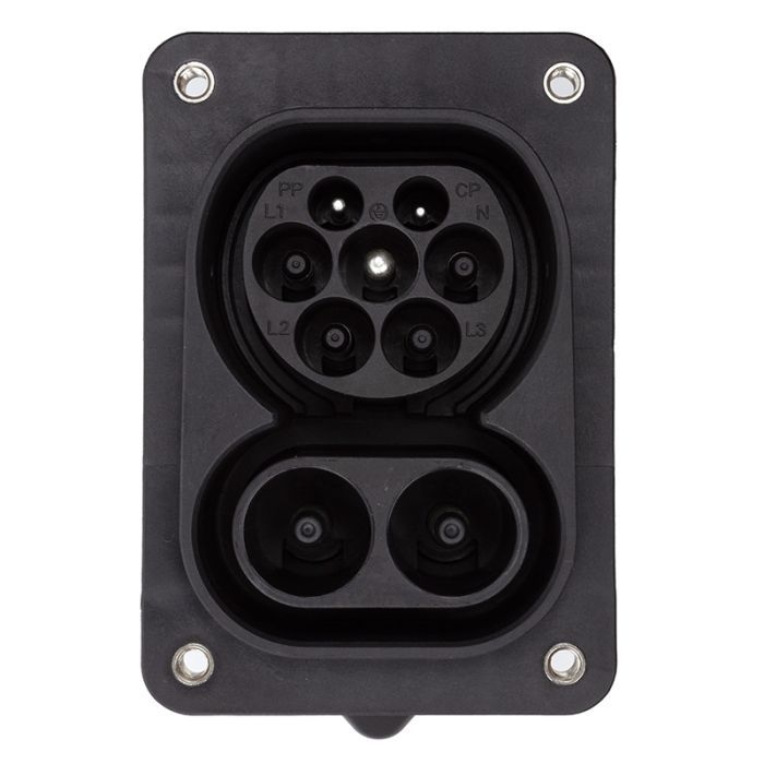 Розетка для зарядки электромобиля Duosida CCS Combo 2 (Male), 200A, 32A, 3-фазний (EV200436)