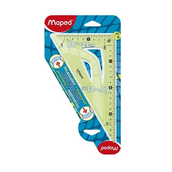 Лінійка Maped Косинець UNBREAKABLE 60гр/210мм, пластик (MP.244621) зображення 3