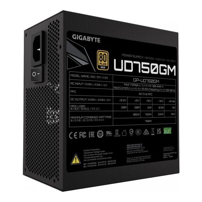 Блок живлення GIGABYTE 750W (GP-UD750GM) зображення 4