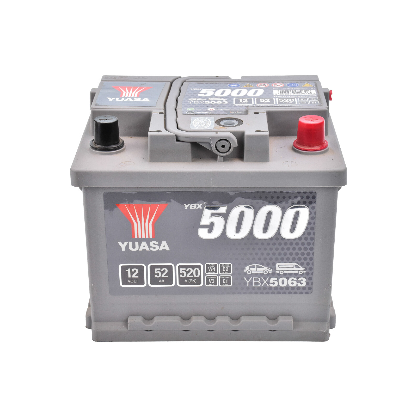 Аккумулятор автомобильный Yuasa 12V 52Ah Silver High Performance Battery (YBX5063)