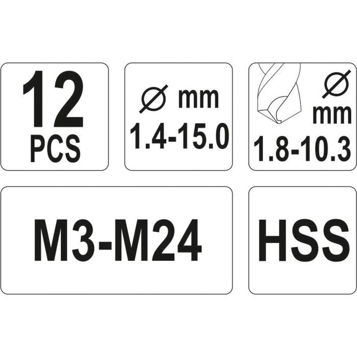 Екстрактор Yato YT-0591 набір 12шт (YT-0591) зображення 5