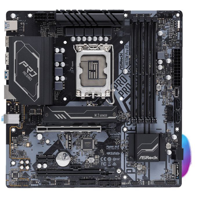 Материнская плата ASRock H670M PRO RS