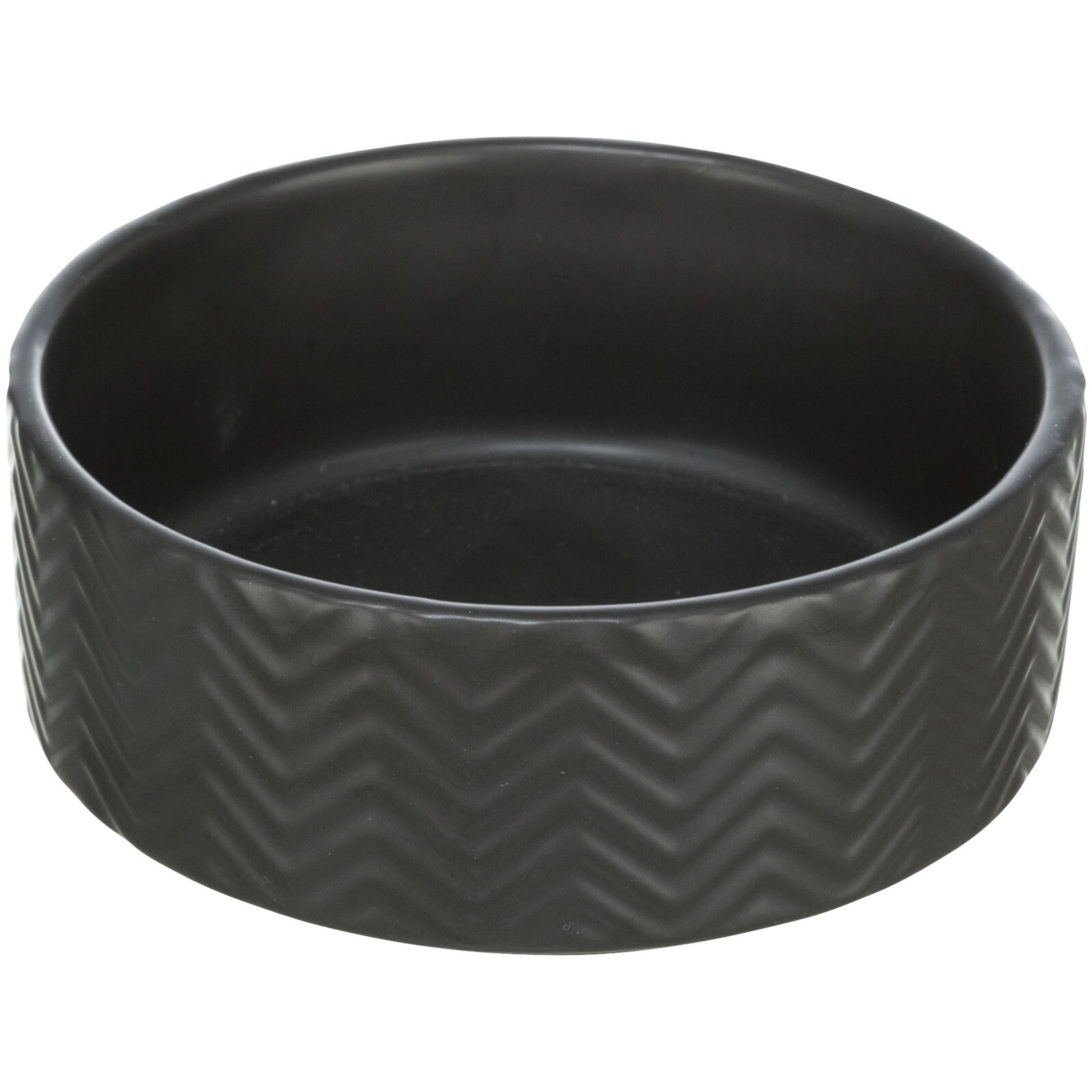 Посуд для собак Trixie Миска керамічна 1.6 л/20 см (чорна) (4047974250228)