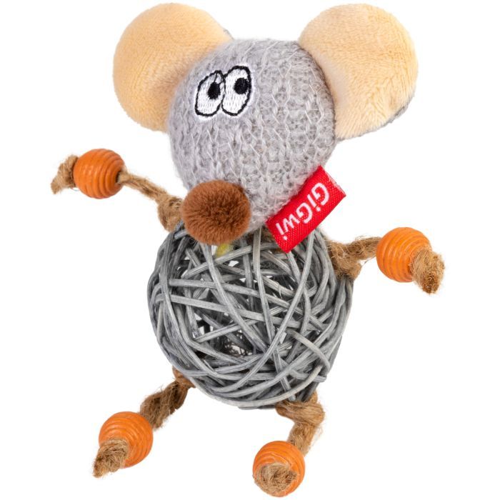 Игрушка для кошек GiGwi Catch&Scratch Мышь с колокольчиком 8 см (2300)