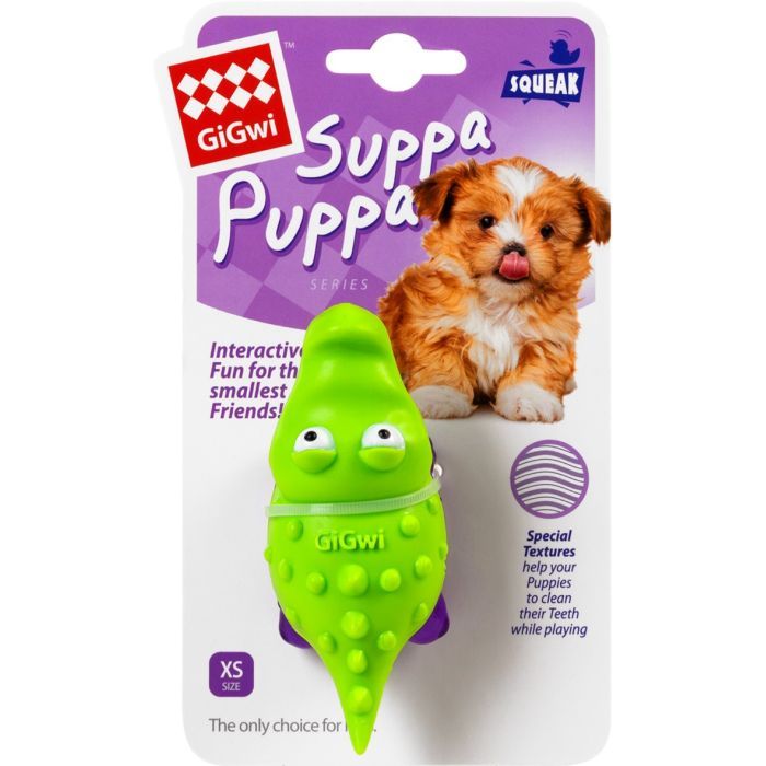 Игрушка для собак GiGwi Suppa Puppa Крокодильчик с пискавкой 9 см (75007) изображение 2