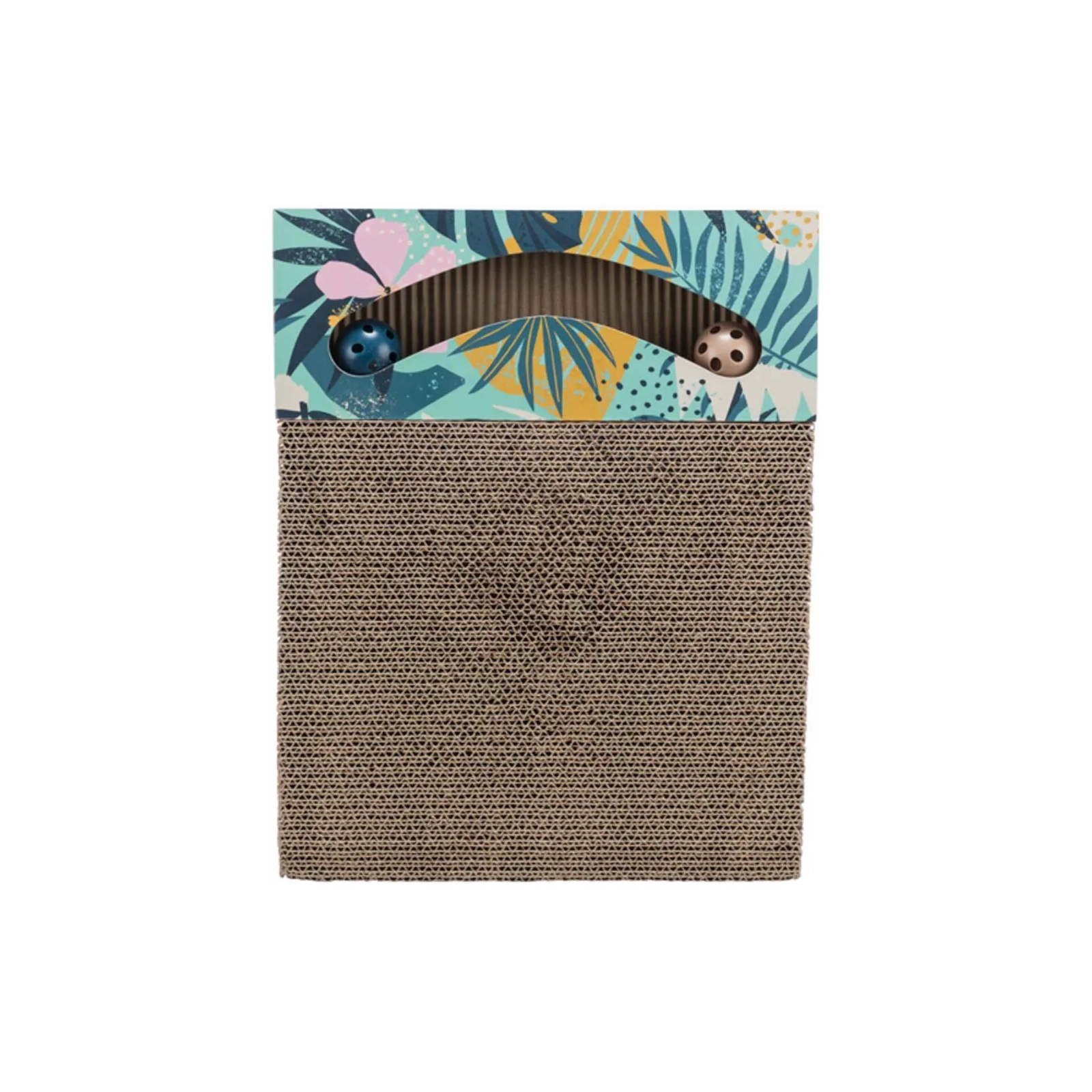 Дряпка (когтеточка) для котов Trixie картонная с мячиками и мятой 38×5×30 см (4011905480060) изображение 3